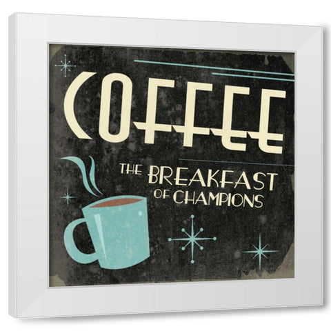 Coffee White Modern Wood Framed Art Print by Grey, Jace