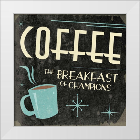 Coffee White Modern Wood Framed Art Print by Grey, Jace
