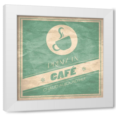 Coffee French C2 White Modern Wood Framed Art Print by Grey, Jace