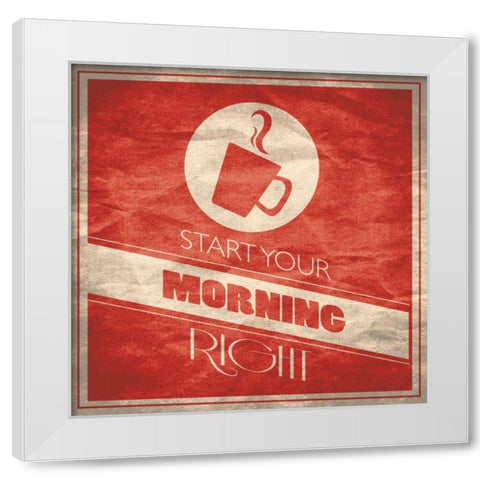 Coffee White Modern Wood Framed Art Print by Grey, Jace