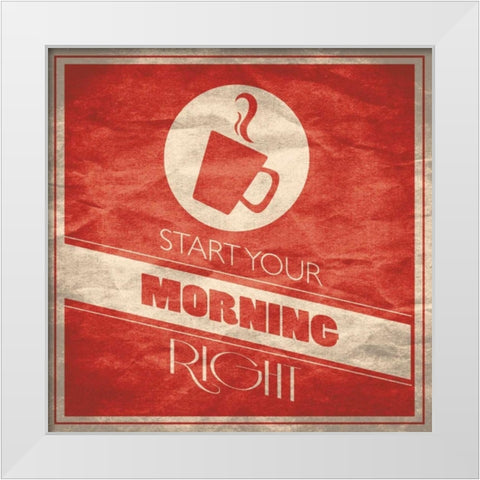 Coffee White Modern Wood Framed Art Print by Grey, Jace