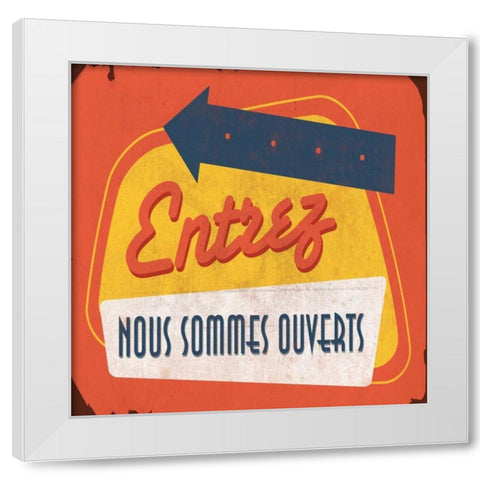 Come In French White Modern Wood Framed Art Print by Grey, Jace