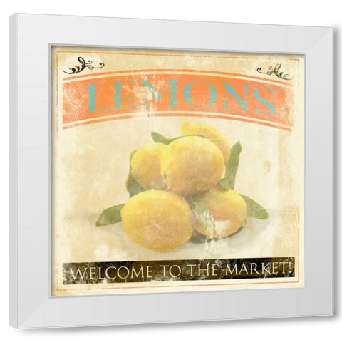 Lemon White Modern Wood Framed Art Print by Grey, Jace