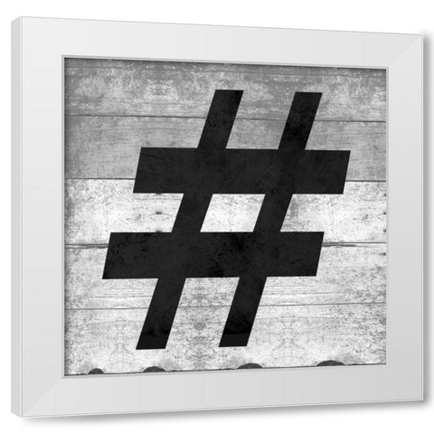 SHIFT KEY# White Modern Wood Framed Art Print by Grey, Jace