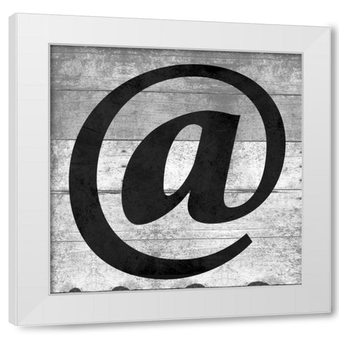 SHIFT KEY @ White Modern Wood Framed Art Print by Grey, Jace