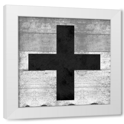 SHIFT KEY + White Modern Wood Framed Art Print by Grey, Jace