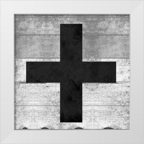 SHIFT KEY + White Modern Wood Framed Art Print by Grey, Jace