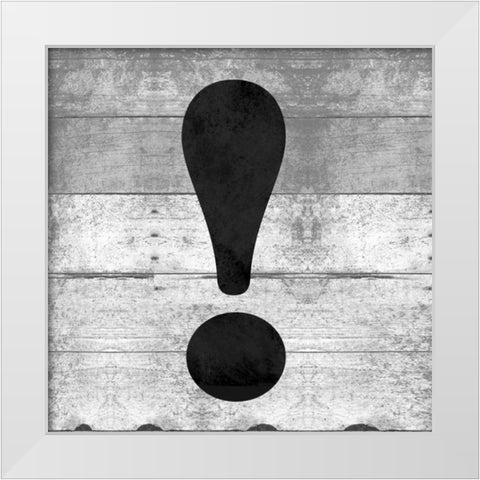 SHIFT KEY! White Modern Wood Framed Art Print by Grey, Jace