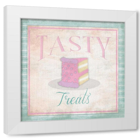 Cakes White Modern Wood Framed Art Print by Grey, Jace
