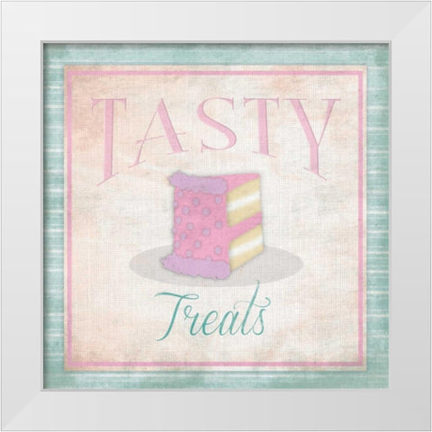 Cakes White Modern Wood Framed Art Print by Grey, Jace