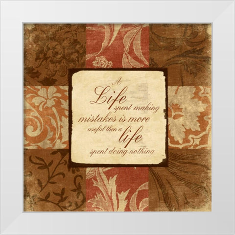 SpicePatch inspirational White Modern Wood Framed Art Print by Grey, Jace