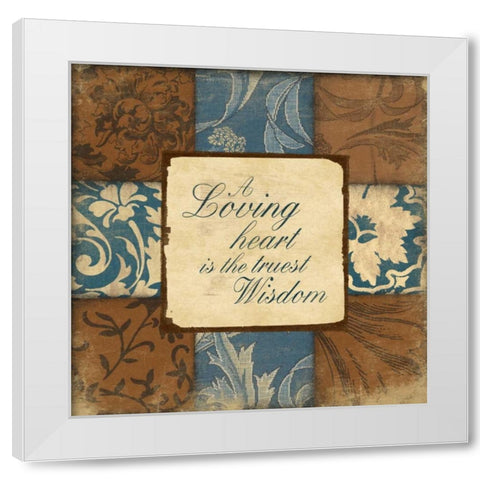 BluebrownPatch inspirational White Modern Wood Framed Art Print by Grey, Jace