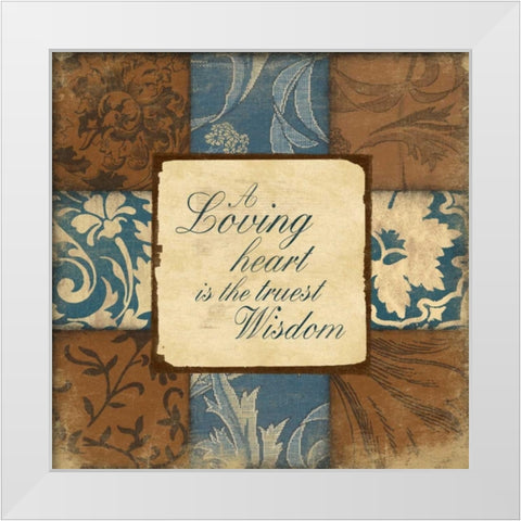 BluebrownPatch inspirational White Modern Wood Framed Art Print by Grey, Jace