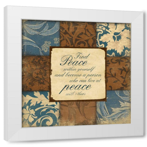 BluebrownPatch inspirational 2 White Modern Wood Framed Art Print by Grey, Jace