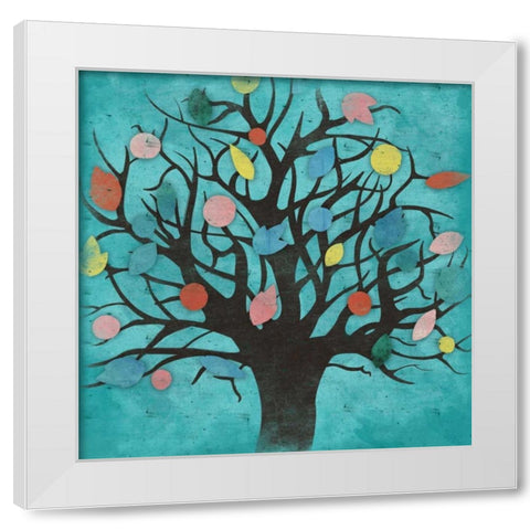 Tree White Modern Wood Framed Art Print by Grey, Jace