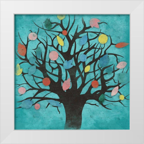 Tree White Modern Wood Framed Art Print by Grey, Jace