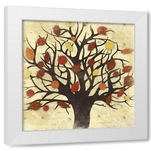 Fall Tree White Modern Wood Framed Art Print by Grey, Jace