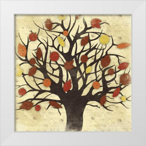 Fall Tree White Modern Wood Framed Art Print by Grey, Jace