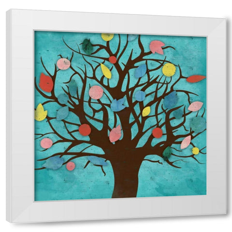 Tree White Modern Wood Framed Art Print by Grey, Jace