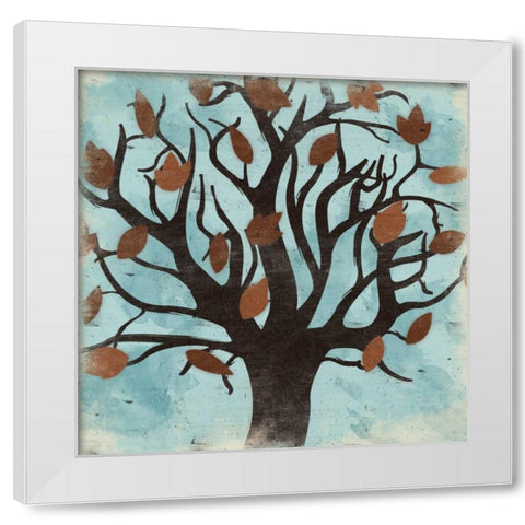 Tree White Modern Wood Framed Art Print by Grey, Jace