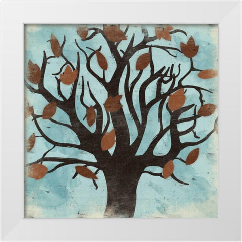 Tree White Modern Wood Framed Art Print by Grey, Jace