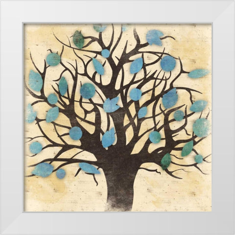 Tree White Modern Wood Framed Art Print by Grey, Jace
