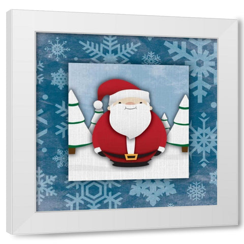 Santa White Modern Wood Framed Art Print by Grey, Jace