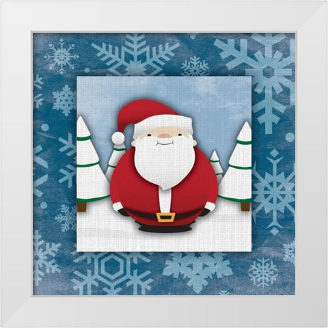Santa White Modern Wood Framed Art Print by Grey, Jace