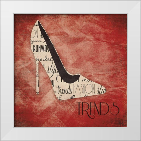 Trends White Modern Wood Framed Art Print by Grey, Jace