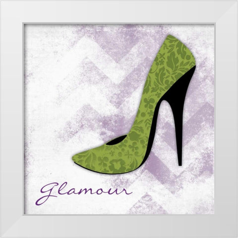 Glamour White Modern Wood Framed Art Print by Grey, Jace