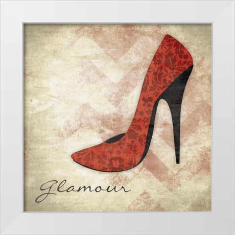 Glamour White Modern Wood Framed Art Print by Grey, Jace