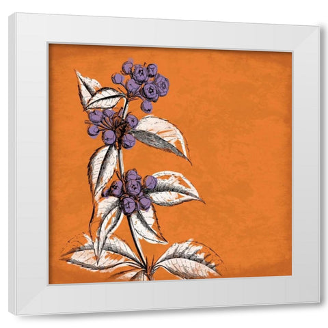 Flowers White Modern Wood Framed Art Print by Grey, Jace