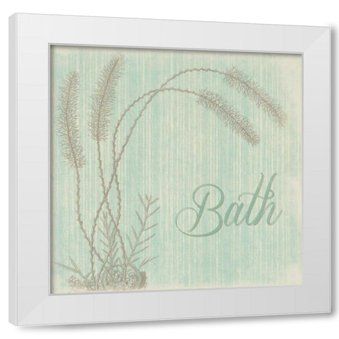 Bath sea 3 White Modern Wood Framed Art Print by Grey, Jace