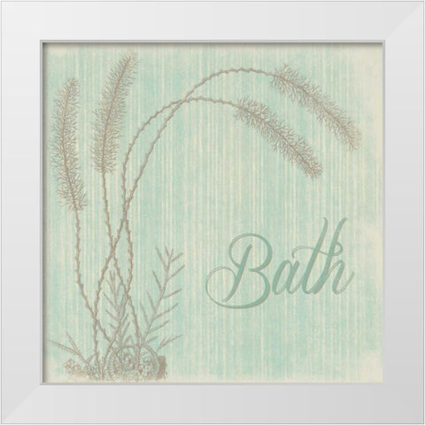 Bath sea 3 White Modern Wood Framed Art Print by Grey, Jace