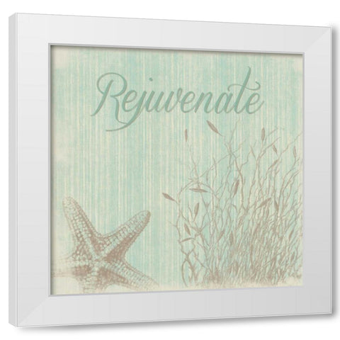 Bath sea 4 White Modern Wood Framed Art Print by Grey, Jace