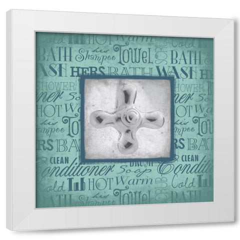 Cold knob White Modern Wood Framed Art Print by Grey, Jace