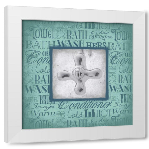 HOT knob White Modern Wood Framed Art Print by Grey, Jace