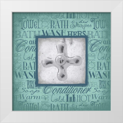 HOT knob White Modern Wood Framed Art Print by Grey, Jace