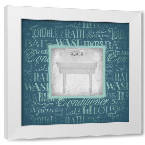SINK White Modern Wood Framed Art Print by Grey, Jace