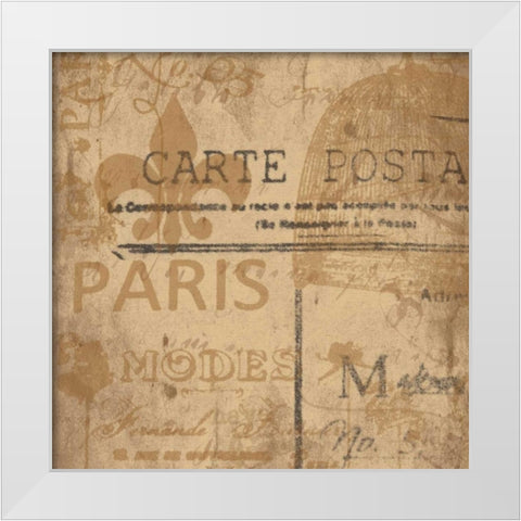 Paris B White Modern Wood Framed Art Print by Grey, Jace