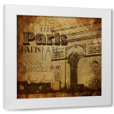 Paris10 White Modern Wood Framed Art Print by Grey, Jace