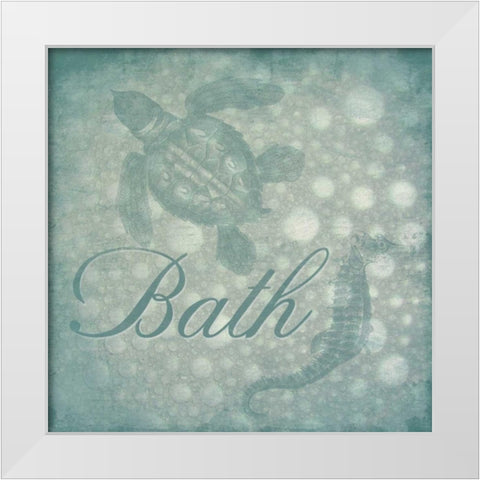 Bath bubbles White Modern Wood Framed Art Print by Grey, Jace