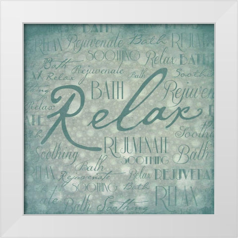 Relax bubbles White Modern Wood Framed Art Print by Grey, Jace