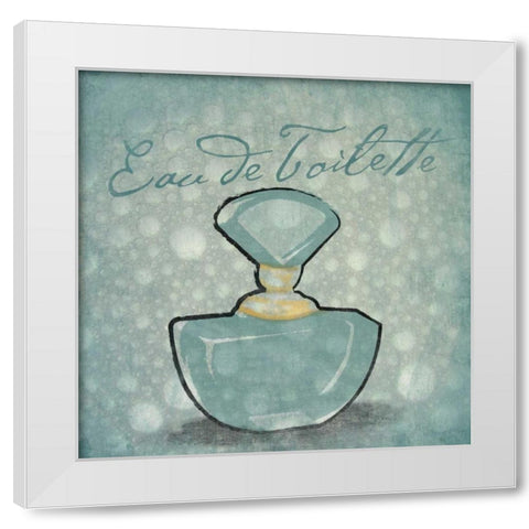 Eau de toilette bubbles White Modern Wood Framed Art Print by Grey, Jace
