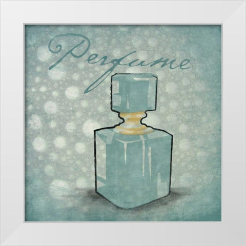Perfume bubbles White Modern Wood Framed Art Print by Grey, Jace