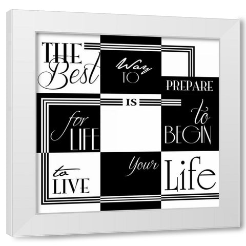 9 patch White Modern Wood Framed Art Print by Grey, Jace