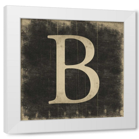 B White Modern Wood Framed Art Print by Grey, Jace