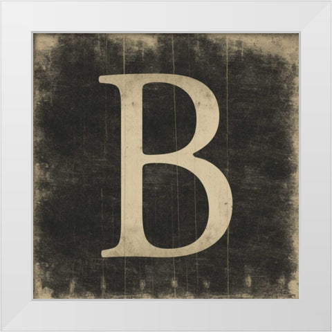 B White Modern Wood Framed Art Print by Grey, Jace