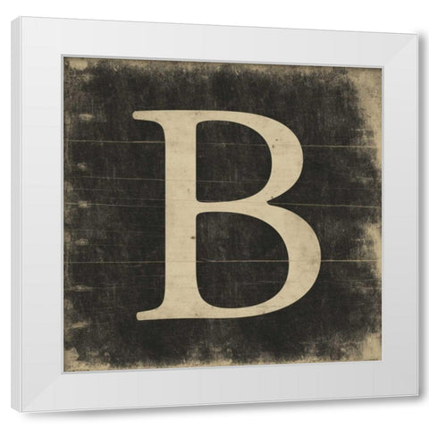 B White Modern Wood Framed Art Print by Grey, Jace
