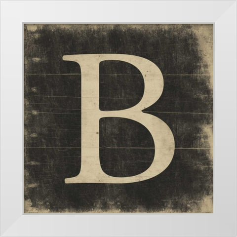B White Modern Wood Framed Art Print by Grey, Jace